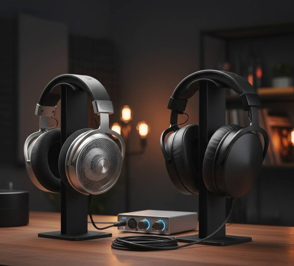 Headphones Side by Side Comparison Desk